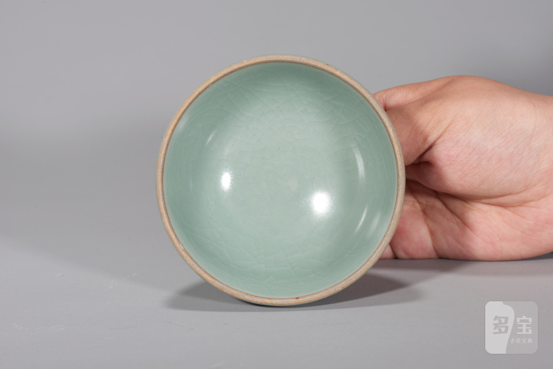 明代 龙泉窑粉青釉泡泡盏 - 图5